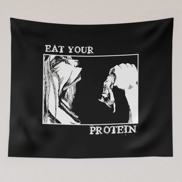 Item preview, A.T.T.A.C.K On T.I.T.A.N Eat Your Protein Aot Eren Y.E.A.G.E.R designed and sold by JadaSchinner.