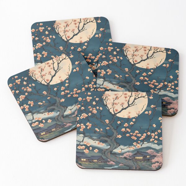 Item preview, Japanese Village Under Cherry Blossoms designed and sold by Bkrayo.
