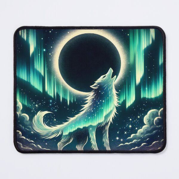Item preview, Northern Lights Wolf and Fox, Ai Generated Art designed and sold by ACC .