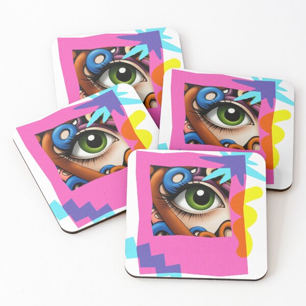 Item preview, Neon Vision – Pop Surreal Eye in Memphis Frame designed and sold by Angellacelin.