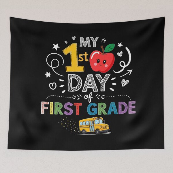 Item preview, My First Day of 1st Grade School Bus Apple Kids Girls Boys designed and sold by clothesy7.