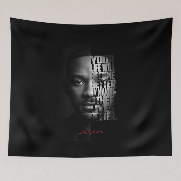 Item preview, Will Smith Split Face Poster designed and sold by Enea Kelo.