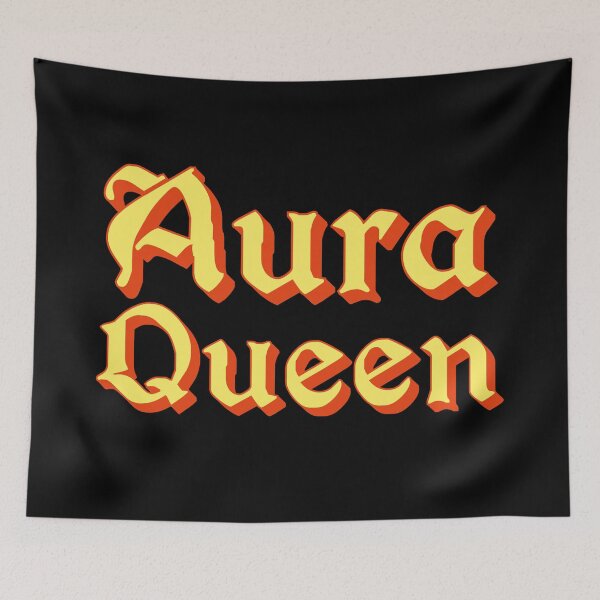 Item preview, Aura Queen in Yellow Medieval Typography designed and sold by Memes N Lore .