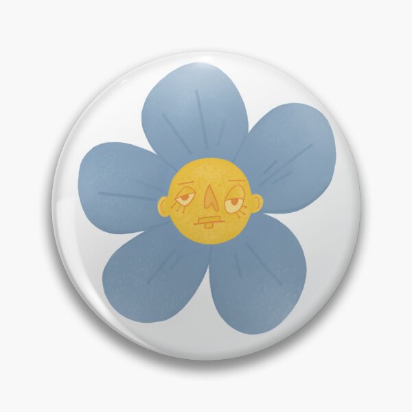 Aperçu de l'œuvre fleur bleue avec visage créée et vendue par starshrub.
