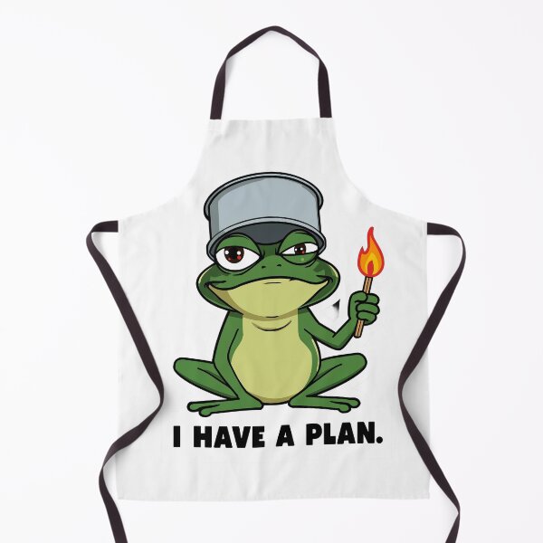 Item preview, ​I HAVE A PLAN - Unhinged Frog with Bucket & Match designed and sold by Samakru.