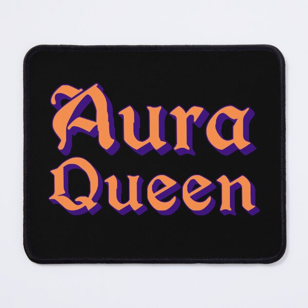 Item preview, Aura Queen in Orange Medieval Typography designed and sold by Memes N Lore .