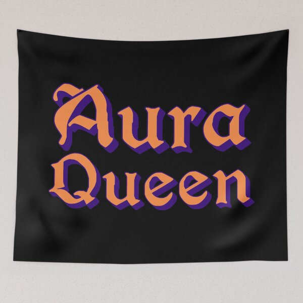 Item preview, Aura Queen in Orange Medieval Typography designed and sold by Memes N Lore .