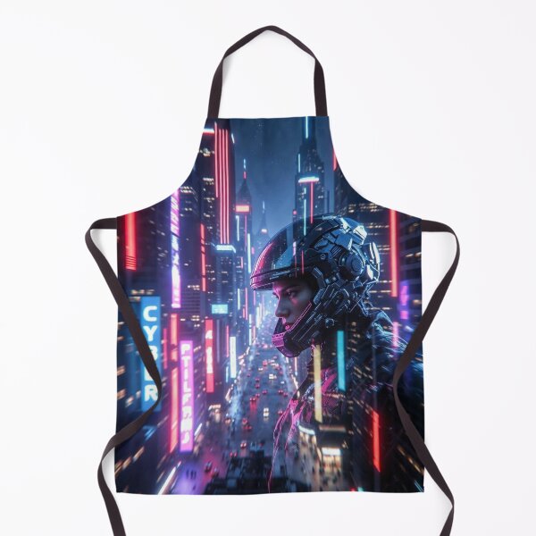 Item preview, Cyberpunk Neon Profile – Futuristic Helmet Rider in Vibrant Night Metropolis designed and sold by RadaQueen.