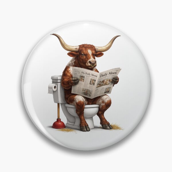 Item preview, Funny Longhorn Bull Reading The Daily Moos designed and sold by Paul Thompson Photography.