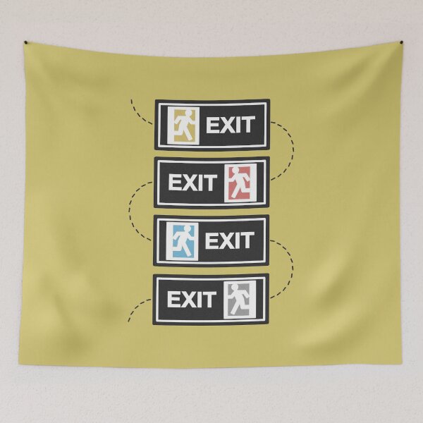 Item preview, Exit (yellow) designed and sold by maryallen138.