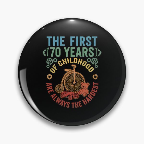 Item preview, First 70 Years of Childhood Funny 70th Birthday designed and sold by Blok45.