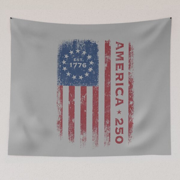 Item preview, 250 Years America Vintage Historical US Flag designed and sold by KathieFaugh.