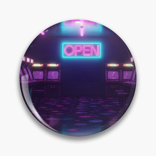 Item preview, Neon Vaporwave Retro Arcade Room with Space Carpet designed and sold by powersunlight.