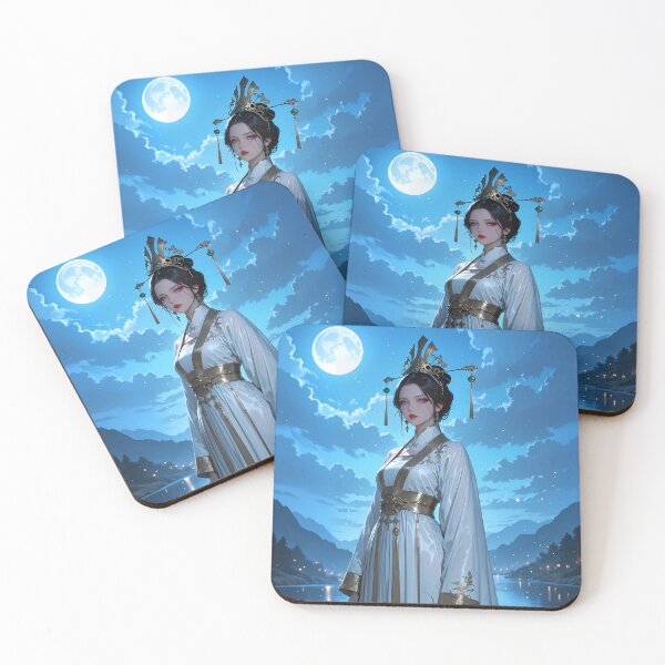 Item preview, EMPRESS YUE LIAN Silver Moon Lake Anime Poster designed and sold by BorgSpareParts.
