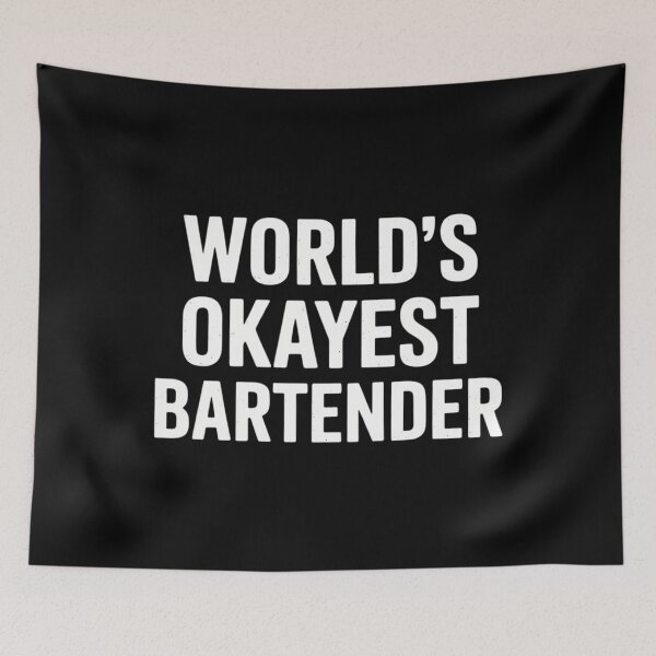 Item preview, World_s Okayest Bartender Funny Alcohol Bar designed and sold by lilensgavadur.