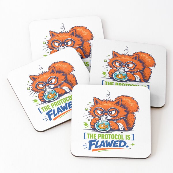 Item preview, The Protocol is Flawed Cat Scientist | Funny Tech Humor & Coding Bug Orange Tabby Cat Lab Assistant Design by Vivaan Studio designed and sold by Vivaan Studio.