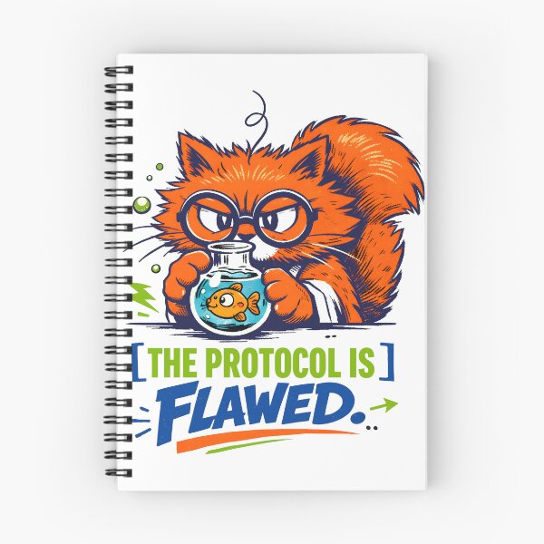 Item preview, The Protocol is Flawed Cat Scientist | Funny Tech Humor & Coding Bug Orange Tabby Cat Lab Assistant Design by Vivaan Studio designed and sold by Vivaan Studio.