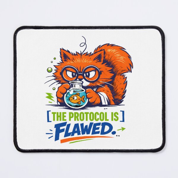 Item preview, The Protocol is Flawed Cat Scientist | Funny Tech Humor & Coding Bug Orange Tabby Cat Lab Assistant Design by Vivaan Studio designed and sold by Vivaan Studio.