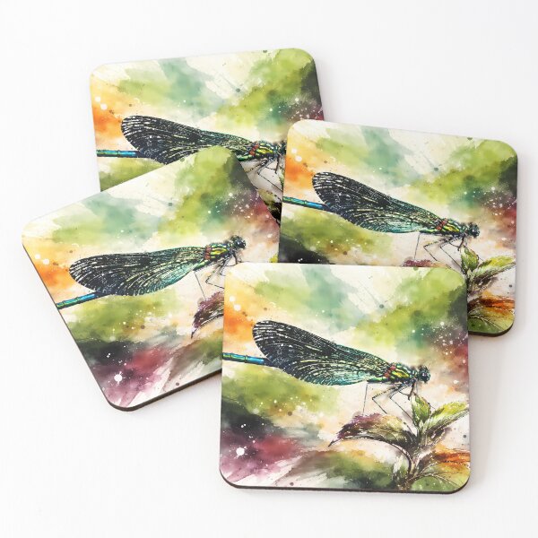 Item preview, Dragonfly Perched on Leaf designed and sold by cuprum.
