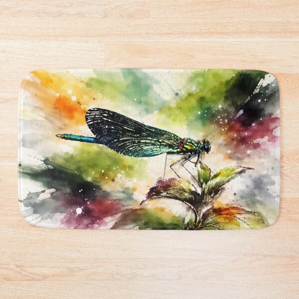 Item preview, Dragonfly Perched on Leaf designed and sold by cuprum.