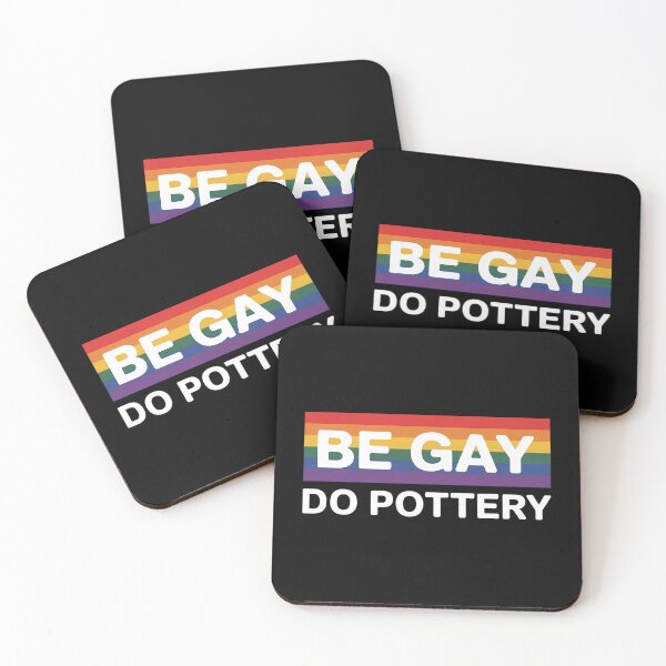 Item preview, Be Gay Do Pottery Funny LGBTQ Pride Flag designed and sold by comptorasunfia.
