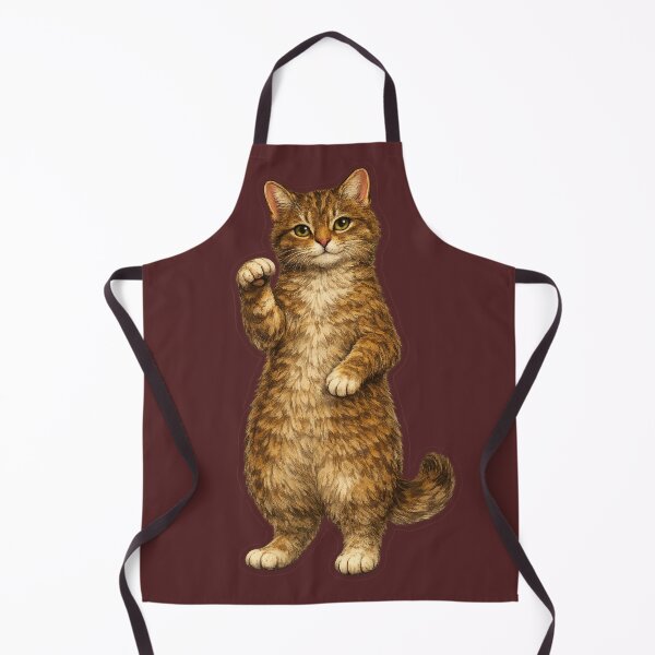 Item preview, Majestic Beckoning Cat Portrait – Oil Painting Style Brown Cat Art T-Shirt designed and sold by Ahirukana.