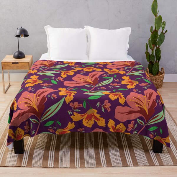 Item preview, Colorful Tropical Floral Seamless Pattern on Blue Background designed and sold by PowerAntShop.