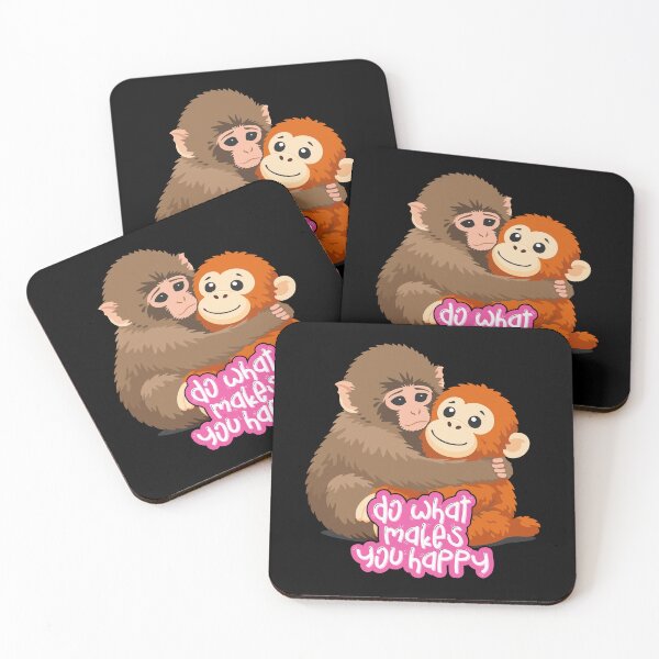Item preview, Punch the Monkey – Do What Makes You Happy Cute Hug Design designed and sold by Naya Fankar .