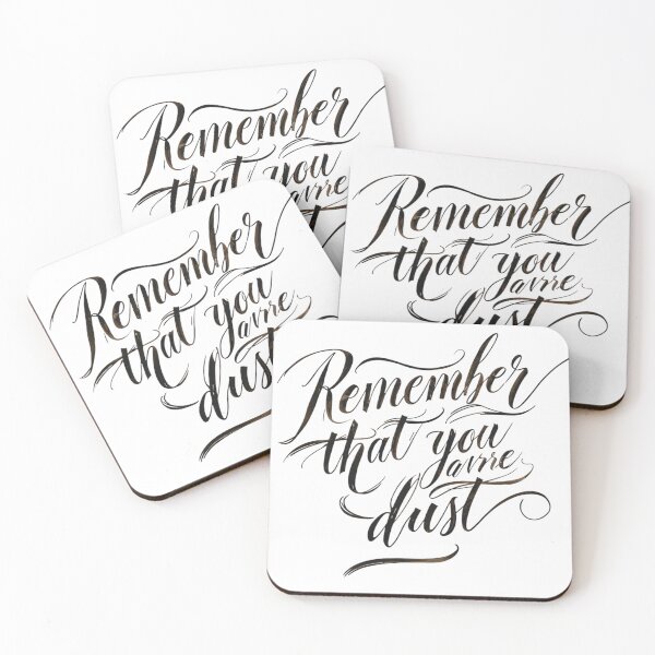 Item preview, Remember That You Are Dust-catholic quote, christian reminder, bible verse designed and sold by ChameraDesign.