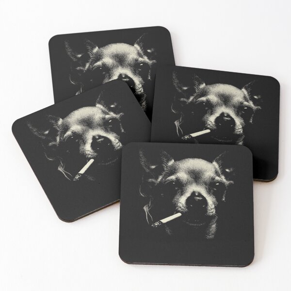 Item preview, Chihuahua Smoking Cigarette Low Key Dog Portrait designed and sold by k3rstman1.
