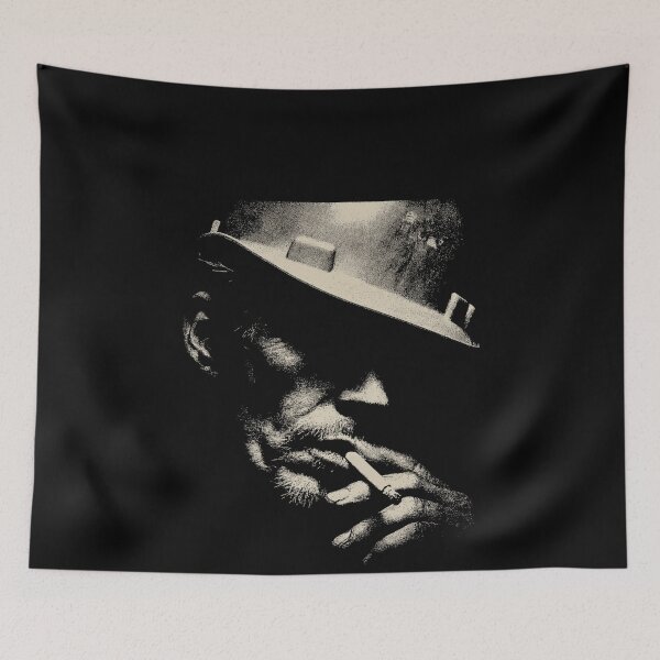 Item preview, Construction Worker Smoking Hard Hat Portrait designed and sold by k3rstman1.