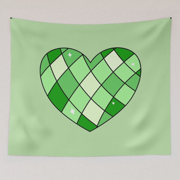 Item preview, Emerald Mosaic Heart with Sparkle Accents St Patricks Day designed and sold by BlesstB.