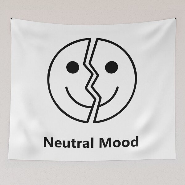 Item preview, Neutral Mood Broken Smiley Shirt, Minimalist Mood Aesthetic Tee, Emotional Balance Graphic T-Shirt designed and sold by Design-Pro-21.