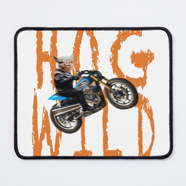 Item preview, HOG WILD, HogMan riding a wheelie on an American Motorbike designed and sold by Whisnant Digital.