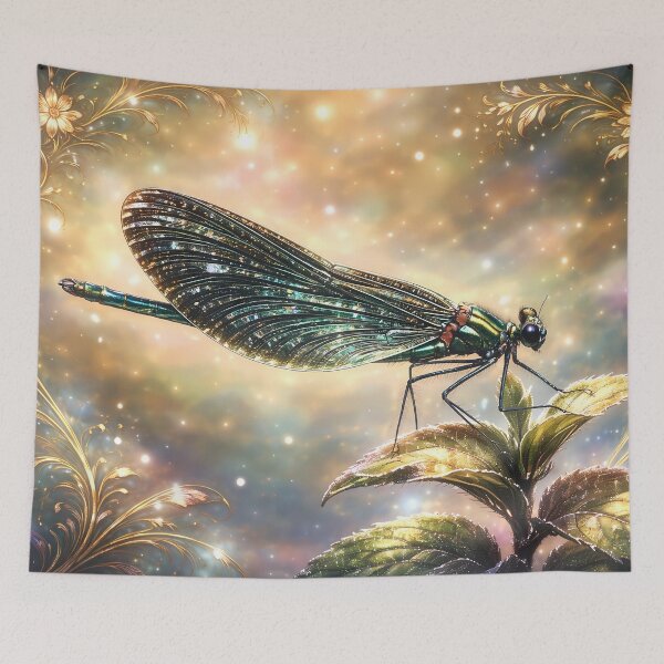 Item preview, Glittering Dragonfly in Dreamlike Setting designed and sold by cuprum.