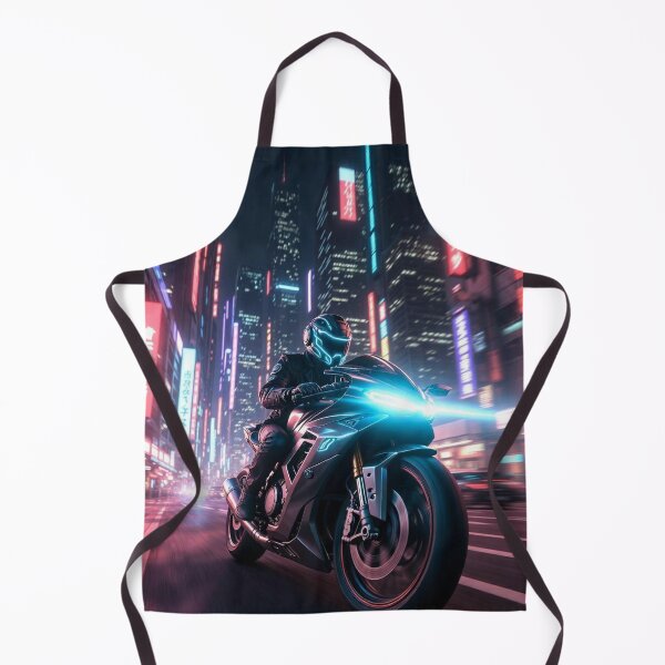 Item preview, Cyberpunk Neon Speed Rider – Futuristic Motorcycle in Blazing Night City designed and sold by RadaQueen.