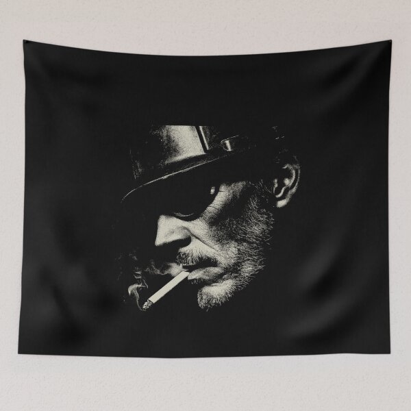 Item preview, Rugged Construction Worker Smoking Hat Portrait designed and sold by k3rstman1.
