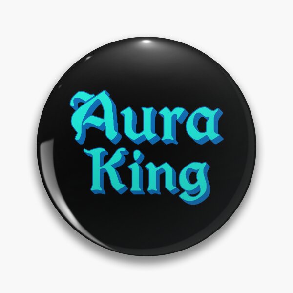 Item preview, Aura King in Blue Medieval Typography designed and sold by Memes N Lore .