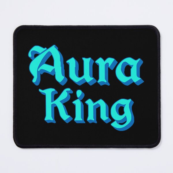 Item preview, Aura King in Blue Medieval Typography designed and sold by Memes N Lore .