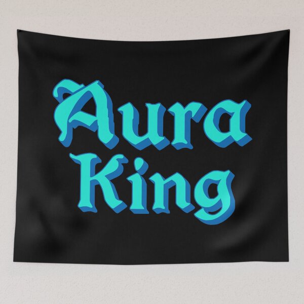 Item preview, Aura King in Blue Medieval Typography designed and sold by Memes N Lore .