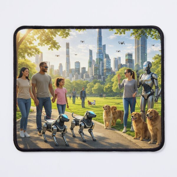 Item preview, Urban Park 2045: Human–AI Coexistence in a Sustainable Smart City designed and sold by Livio Oliveira.