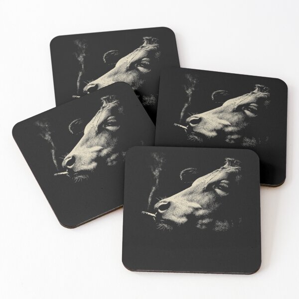 Item preview, Cigarette Smoking Cow Low Key Portrait designed and sold by k3rstman1.