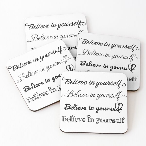 Item preview, Believe in Yourself Motivational Typography designed and sold by KarmaInkstudio888.