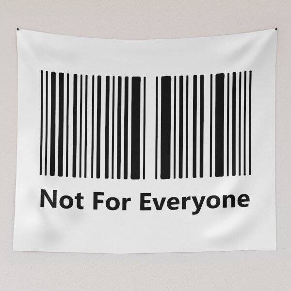 Item preview, Not For Everyone Barcode Shirt, Minimalist Anti Social Aesthetic Tee, Streetwear Statement Graphic T-Shirt designed and sold by Design-Pro-21.