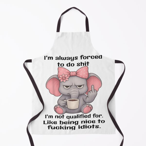 Item preview, Sarcastic Grumpy Elephant Drinking Coffee Not Qualified For Dealing With Idiots designed and sold by HarinDonreka.