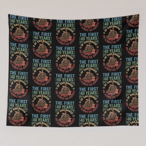 Item preview, First 40 Years of Childhood Funny 40th Birthday designed and sold by Blok45.