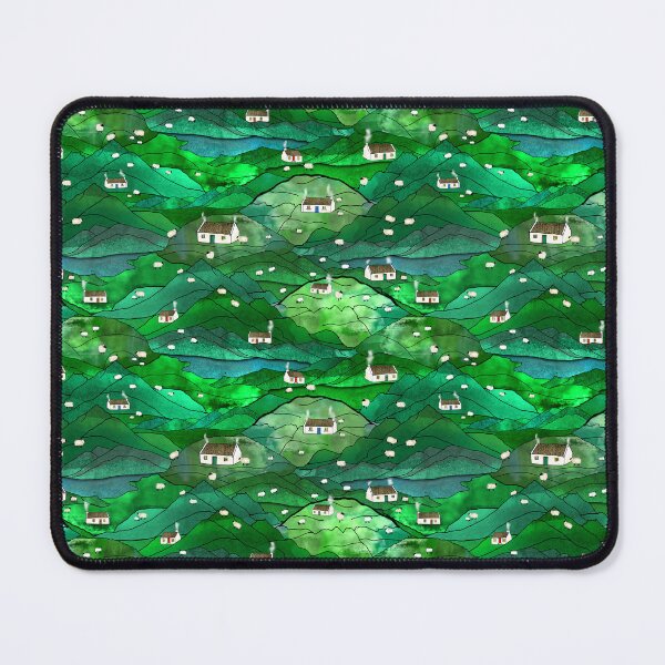 Item preview, Wee Cottages and Hidden Loughs in Green Glens with Sheep designed and sold by IrishVikingDesigns.