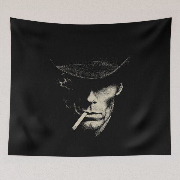 Item preview, Rugged Cowboy Smoking Cigarette Portrait designed and sold by k3rstman1.