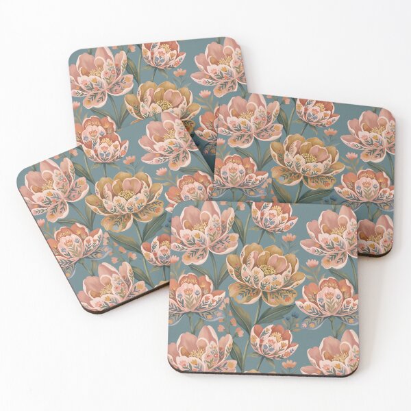 Item preview, Boho Folk Flowers Blush designed and sold by mmartabc.