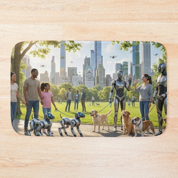 Item preview, Urban Park 2045 II: Human–AI Coexistence in a Sustainable Smart City designed and sold by Livio Oliveira.